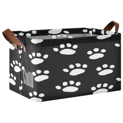 ALAZA Funny Caw Print Animal Rectangular Closet Storage Box Storage Bin Basket Storage Cube with Leather Handles Nursery Storage Laundry Hamper 2 Piece