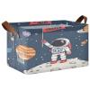 ALAZA Astronaut Galaxy Solar System Space Universe Rectangular Closet Storage Box Storage Bin Basket Storage Cube with Leather Handles Nursery Storage Laundry Hamper 2 Piece view 1
