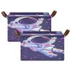 ALAZA Astronaut Earth Solar System Universe Planet Galaxy Rectangular Closet Storage Box Storage Bin Basket Storage Cube with Leather Handles Nursery Storage Laundry Hamper 2 Piece view 2