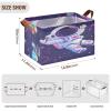 ALAZA Astronaut Earth Solar System Universe Planet Galaxy Rectangular Closet Storage Box Storage Bin Basket Storage Cube with Leather Handles Nursery Storage Laundry Hamper 2 Piece view 3