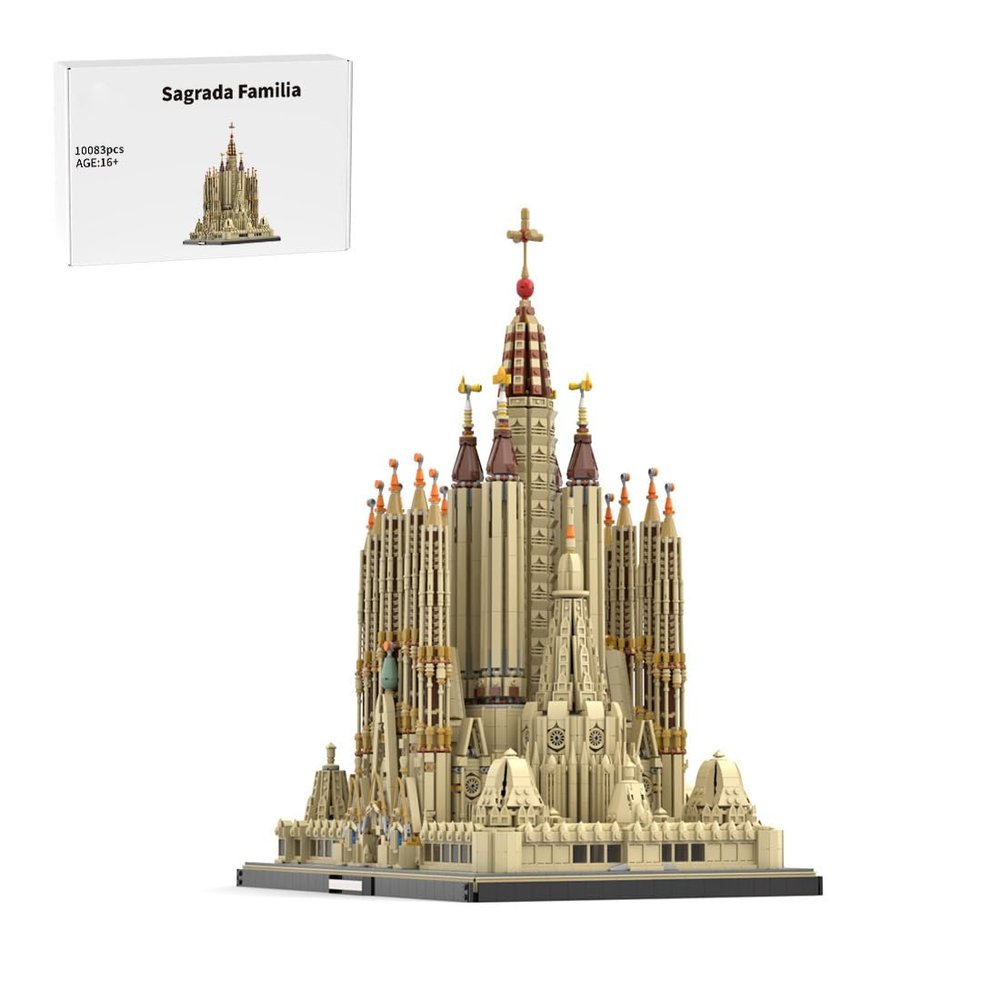 BrickCraftWorks Sagrada Familia Model Bricks Kit Building Blocks Set, Modular Church Architecture Set, Medieval Collectible Display Model Creative Ornament (10083pcs)