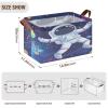 ALAZA Cartoon Stylish Astronaut Solar System Planet Universe Rectangular Closet Storage Box Storage Bin Basket Storage Cube with Leather Handles Nursery Storage Laundry Hamper 2 Piece view 3