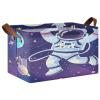 ALAZA Astronaut Solar System Universe Galaxy Nebula Space Rectangular Closet Storage Box Storage Bin Basket Storage Cube with Leather Handles Nursery Storage Laundry Hamper 2 Piece view 1