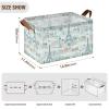 ALAZA Cartoon Eiffel Tower Castle Rectangular Closet Storage Box Storage Bin Basket Storage Cube with Leather Handles Nursery Storage Laundry Hamper 2 Piece view 3
