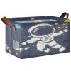 ALAZA Astronaut Solar System Planet Universe Space Starry Rectangular Closet Storage Box Storage Bin Basket Storage Cube with Leather Handles Nursery Storage Laundry Hamper 2 Piece view 1