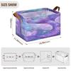 ALAZA Fantasy Starry Memaid Rectangular Closet Storage Box Storage Bin Basket Storage Cube with Leather Handles Nursery Storage Laundry Hamper 2 Piece view 3