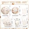 120 PCS Wildflower Party Decorations Birthday Party Supplies Including Plates, Cups, Napkins, Tableware for Wildflower Decorations, 20 Servings view 2
