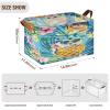 ALAZA Floral Palm Pineapple Capybara Rectangular Closet Storage Box Storage Bin Basket Storage Cube with Leather Handles Nursery Storage Laundry Hamper 2 Piece view 3