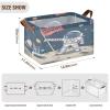 ALAZA Cute Astronaut Solar System Hello World Space Rectangular Closet Storage Box Storage Bin Basket Storage Cube with Leather Handles Nursery Storage Laundry Hamper 2 Piece view 3