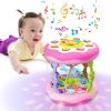 Baby Girl Toys for 6-12 Months Ocean Rotating Light Up Musical Toys Tummy Time Infant Toys 3-6 12-18 Months Baby Girl Toys 1 2 Year Old(Pink) view 1