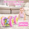 Baby Girl Toys for 6-12 Months Ocean Rotating Light Up Musical Toys Tummy Time Infant Toys 3-6 12-18 Months Baby Girl Toys 1 2 Year Old(Pink) view 2