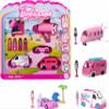 Barbie Mini BarbieLand 4-Pack Doll & Toy Vehicle Set with 4 1 1/2-inch Dolls & 4 Iconic Toy Vehicles with Color-Change Surprise view 1