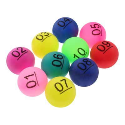 TOYANDONA 10pcs Raffle Balls Numbers 1-10 Bingo Balls Sphere Game Small Numbered Plastic Ball Games for Night Large Group Activities