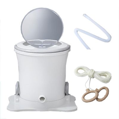 Manual Clothes Spin Dryer 17x15in 17x18.5in Spin Dryer Non-Electric Convenience And Efficiency For RV Apartments Dorms Camping Travel(White,Large)