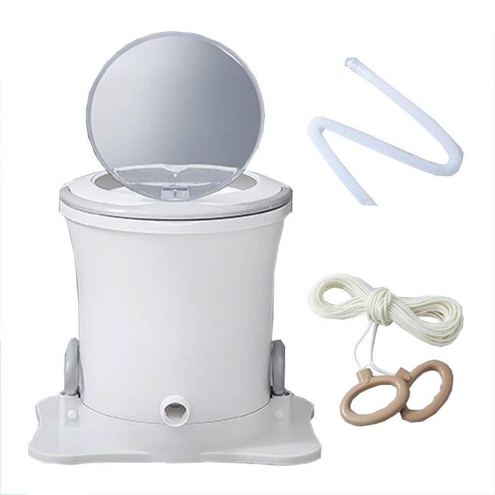 Manual Clothes Spin Dryer 17x15in 17x18.5in Spin Dryer Non-Electric Convenience And Efficiency For RV Apartments Dorms Camping Travel(White,Large)