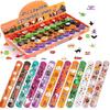 CCINEE Halloween Slap Bracelets Assorted Cartoon Stamps Wristbands for Kids' Halloween Party Favors Trick or Treat Goodies Bags Filler view 1