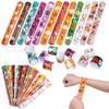 CCINEE Halloween Slap Bracelets Assorted Cartoon Stamps Wristbands for Kids' Halloween Party Favors Trick or Treat Goodies Bags Filler view 2