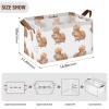ALAZA Capybara with Orange Rectangular Closet Storage Box Storage Bin Basket Storage Cube with Leather Handles Nursery Storage Laundry Hamper 2 Piece view 3