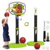 3 in 1 Toddler Basketball Hoop and Tee Ball Set for Boys: Kids Baseball Tee with Automatic Pitching Machine Adjustable Height Indoor and Outdoor Sports Toys Christmas Birthday Gifts for Boy Age 3-12 view 1