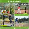 3 in 1 Toddler Basketball Hoop and Tee Ball Set for Boys: Kids Baseball Tee with Automatic Pitching Machine Adjustable Height Indoor and Outdoor Sports Toys Christmas Birthday Gifts for Boy Age 3-12 view 3
