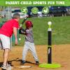 3 in 1 Toddler Basketball Hoop and Tee Ball Set for Boys: Kids Baseball Tee with Automatic Pitching Machine Adjustable Height Indoor and Outdoor Sports Toys Christmas Birthday Gifts for Boy Age 3-12 view 4
