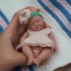 4.5 Inch Mini Reborn Baby Dolls Full Silicone Baby Girl Ellie,Tiny Silicone Baby Dolls Mini Realistic Newborn Baby Dolls with Clothes Set & Feeding Accessories view 2