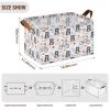 ALAZA Bear Cartoon Flower Floral Rectangular Closet Storage Box Storage Bin Basket Storage Cube with Leather Handles Nursery Storage Laundry Hamper 2 Piece view 3