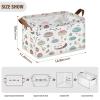 ALAZA Bird Egg Bossom Floral Rectangular Closet Storage Box Storage Bin Basket Storage Cube with Leather Handles Nursery Storage Laundry Hamper 2 Piece view 3