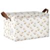 ALAZA Duck on White Rectangular Closet Storage Box Storage Bin Basket Storage Cube with Leather Handles Nursery Storage Laundry Hamper 2 Piece view 1