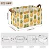 ALAZA Artwork Pineapple Fruit Rectangular Closet Storage Box Storage Bin Basket Storage Cube with Leather Handles Nursery Storage Laundry Hamper 2 Piece view 3