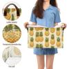 ALAZA Artwork Pineapple Fruit Rectangular Closet Storage Box Storage Bin Basket Storage Cube with Leather Handles Nursery Storage Laundry Hamper 2 Piece view 4