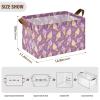 ALAZA Ice Cream Rectangular Closet Storage Box Storage Bin Basket Storage Cube with Leather Handles Nursery Storage Laundry Hamper 2 Piece view 3