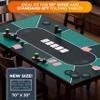 Newverest Poker Table Top 70" x 30" - Ideal Poker Topper for 6ft and 8ft Folding Tables (30" Width), Texas Hold'em Poker Mat for Home Games Casino Nights | Portable with Zipper Storage Bag in Gift Box view 2