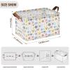 ALAZA Bear Elephant Flower Rectangular Closet Storage Box Storage Bin Basket Storage Cube with Leather Handles Nursery Storage Laundry Hamper 2 Piece view 3
