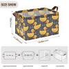 ALAZA Cute Funny Yellow Duck Rectangular Closet Storage Box Storage Bin Basket Storage Cube with Leather Handles Nursery Storage Laundry Hamper 2 Piece view 3