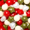 GOGOSO Ball Pit Balls,Plastics Balls for Ball Pit, Stars Hearts Shape for PastelBall for Toddlers Kids,Xmas Tree Decor Red Green White,100pcs view 1