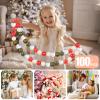 GOGOSO Ball Pit Balls,Plastics Balls for Ball Pit, Stars Hearts Shape for PastelBall for Toddlers Kids,Xmas Tree Decor Red Green White,100pcs view 3