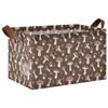 ALAZA Chocolate Mushroom Rectangular Closet Storage Box Storage Bin Basket Storage Cube with Leather Handles Nursery Storage Laundry Hamper 2 Piece view 1