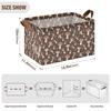 ALAZA Chocolate Mushroom Rectangular Closet Storage Box Storage Bin Basket Storage Cube with Leather Handles Nursery Storage Laundry Hamper 2 Piece view 3