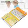 Tbest Portuguese English Sound Book, Bilingual Language Learning Toy, Interactive Educational Book with Erasable Pages (Orange) view 4
