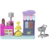 Barbie Mini Land DreamHouse & 3 Playsets with 4 1.5-Inch Dolls, Doll House Furniture & Accessories, Includes Pet Boutique, Hair Salon, & Supermarket view 4