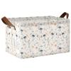 ALAZA Bird Flower Floral Rectangular Closet Storage Box Storage Bin Basket Storage Cube with Leather Handles Nursery Storage Laundry Hamper 2 Piece view 1