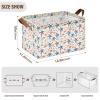 ALAZA Beach Theme Starfish Lemon Palm Tree Rectangular Closet Storage Box Storage Bin Basket Storage Cube with Leather Handles Nursery Storage Laundry Hamper 2 Piece view 3