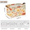 ALAZA Beautiful Leaf Blossom Floral Rectangular Closet Storage Box Storage Bin Basket Storage Cube with Leather Handles Nursery Storage Laundry Hamper 2 Piece view 3