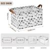 ALAZA Cat on White Animal Rectangular Closet Storage Box Storage Bin Basket Storage Cube with Leather Handles Nursery Storage Laundry Hamper 2 Piece view 3