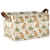 ALAZA Capybara Palm Tree Sun Rectangular Closet Storage Box Storage Bin Basket Storage Cube with Leather Handles Nursery Storage Laundry Hamper 2 Piece view 1