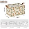 ALAZA Capybara Palm Tree Sun Rectangular Closet Storage Box Storage Bin Basket Storage Cube with Leather Handles Nursery Storage Laundry Hamper 2 Piece view 3