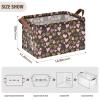 ALAZA Leopard Love Heart Rectangular Closet Storage Box Storage Bin Basket Storage Cube with Leather Handles Nursery Storage Laundry Hamper 2 Piece view 3