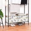 ALAZA Cute Mouse with Cheese Rectangular Closet Storage Box Storage Bin Basket Storage Cube with Leather Handles Nursery Storage Laundry Hamper 2 Piece view 4
