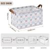 ALAZA Bear White Blue Gray Rectangular Closet Storage Box Storage Bin Basket Storage Cube with Leather Handles Nursery Storage Laundry Hamper 2 Piece view 3